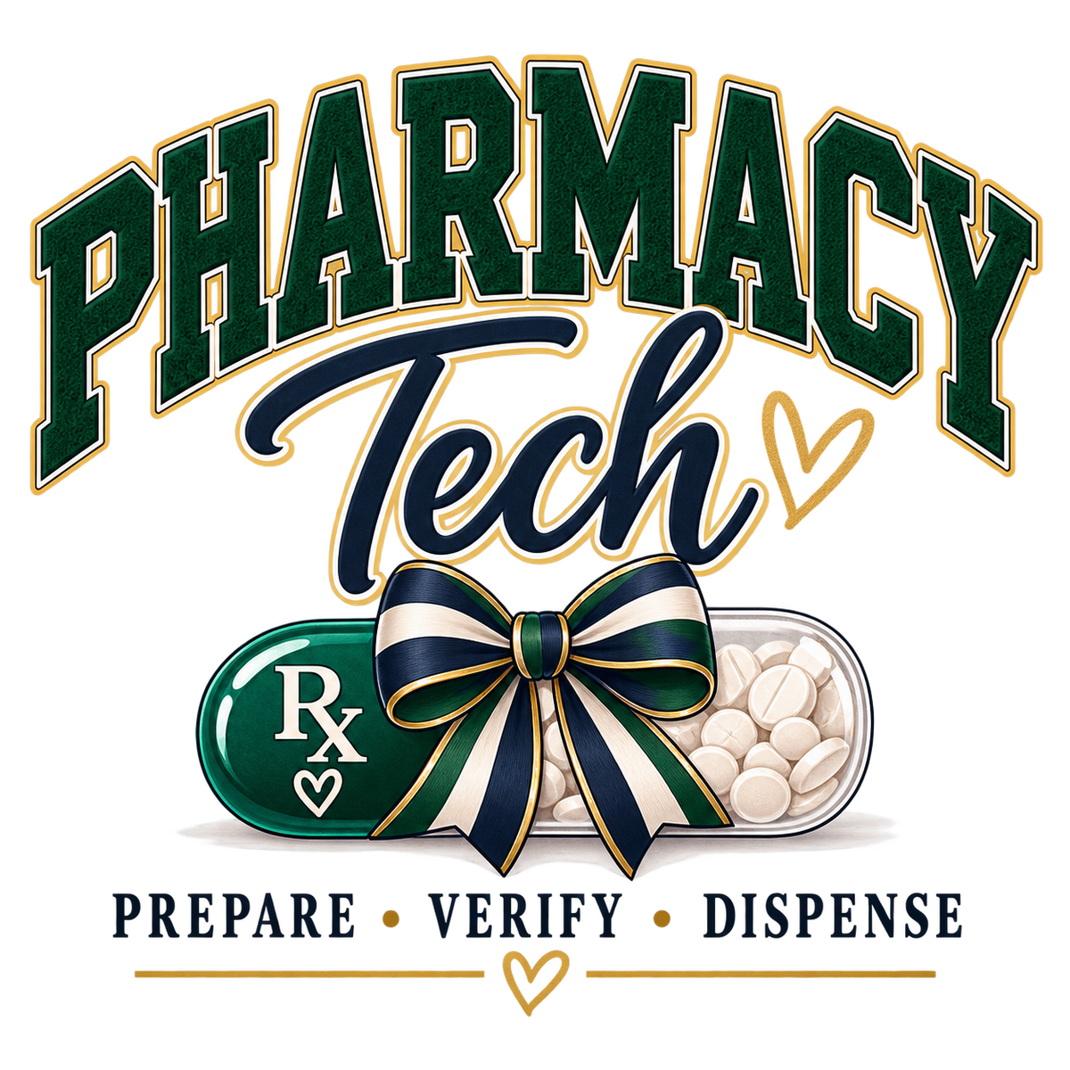 Preppy Pharmacy Tech Rx capsule phone grip design