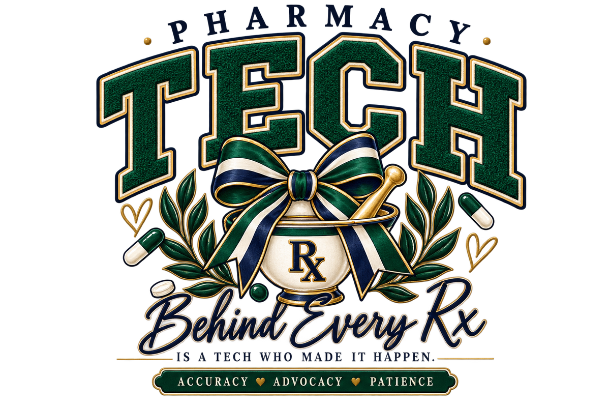 Pharmacy Tech Crest keychain design